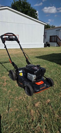 No Bag 21 in. 190 cc Briggs and Stratton Gas 3-in-1 Dual Blade RWD Self-Propelled Lawn Mower with Single Lever Deck Adjustment