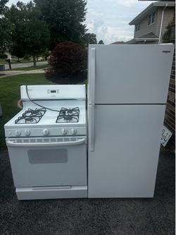 Whirlpool refrigerator and gas stove