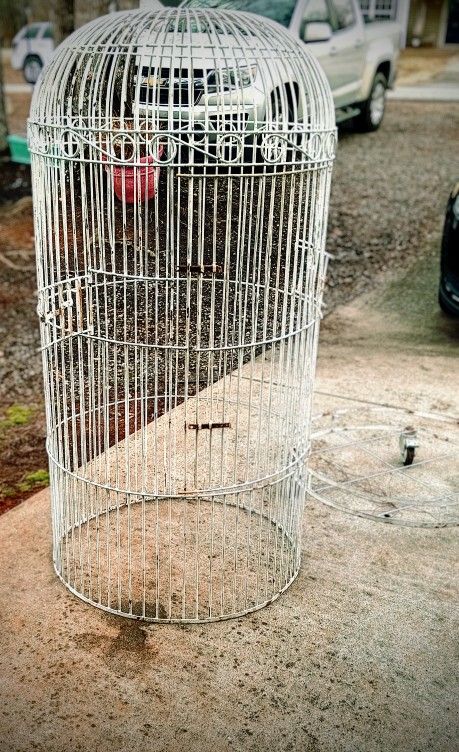 Vintage 5'3 Brid Cage Wrought Iron