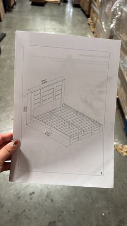 Queen size solid wood bed frame $120