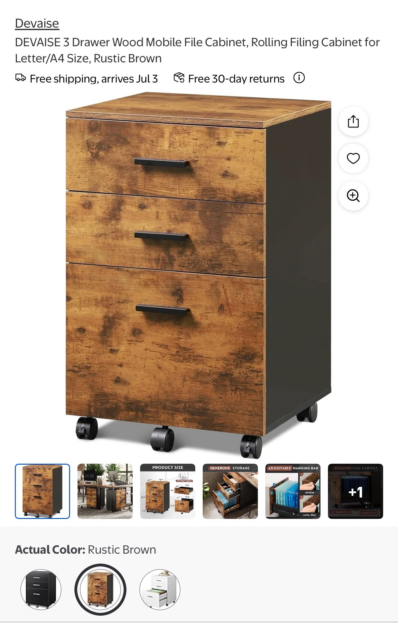 3 Drawer Never Used Filing Cabinet