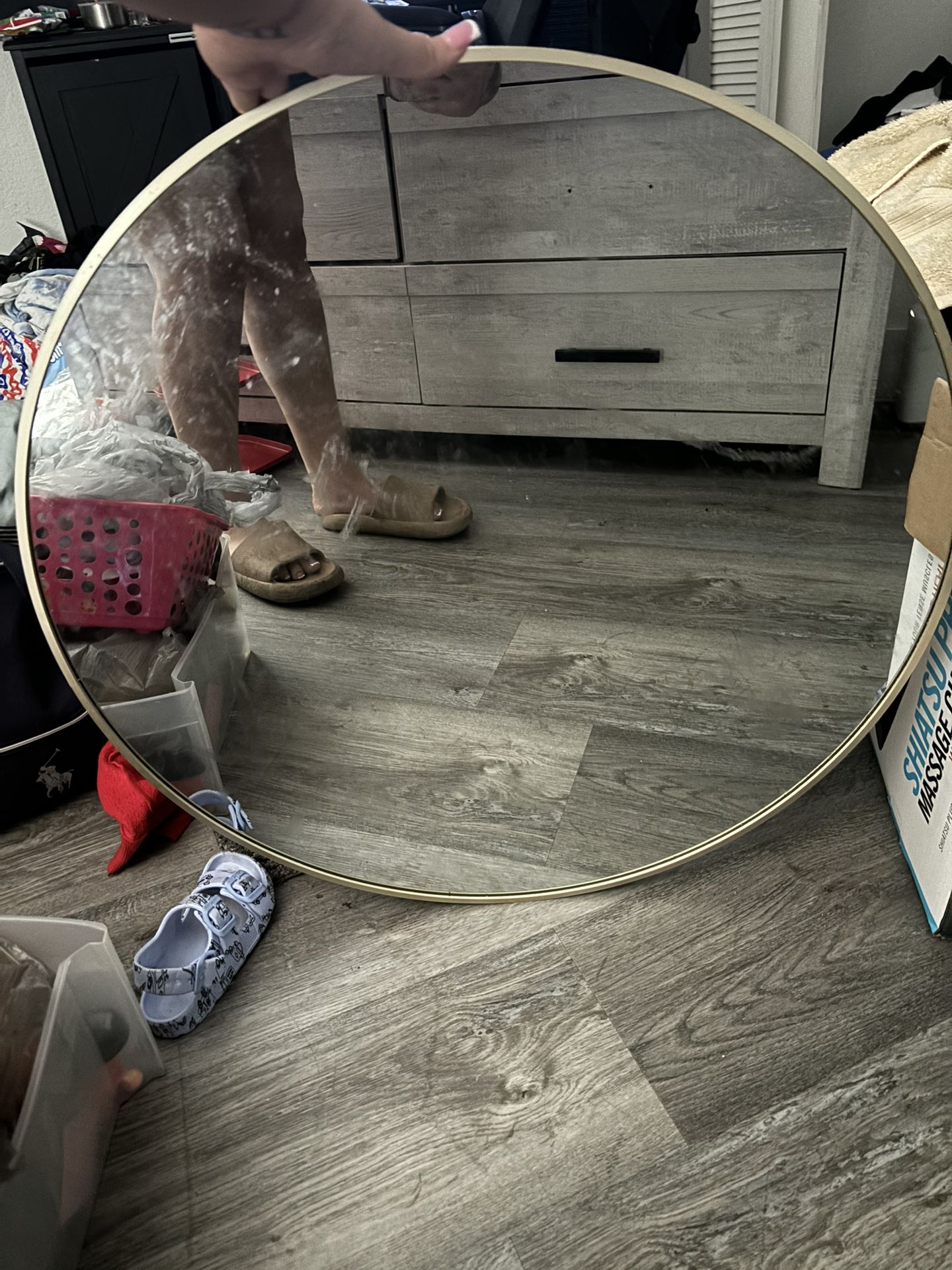 Round Gold Mirror
