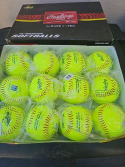 Rawlings fast pitch 12" softballs new game balls