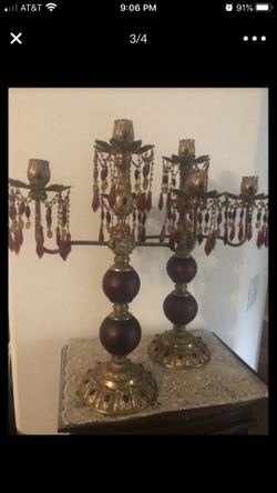 brass candelabras or candle holder
