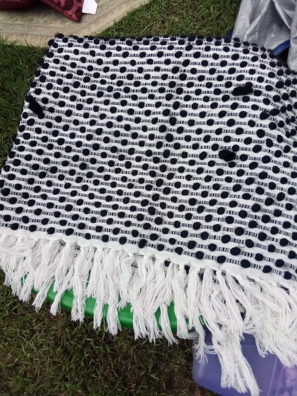 Black And White Throw,$8( Made In India