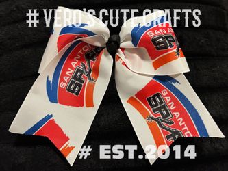CUTE SPURS CHEER BOWS