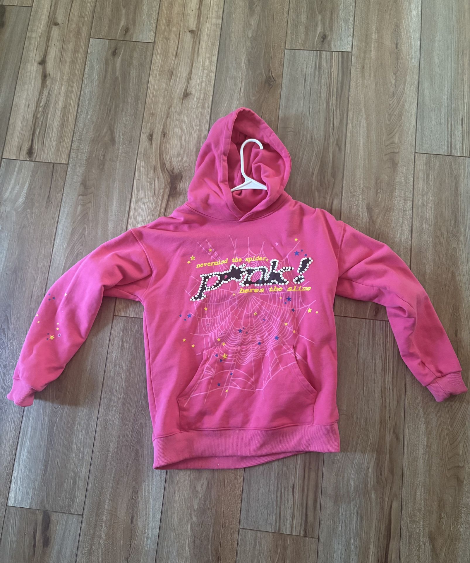 Pink Small Sp5der Hoodie