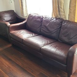 Leather Couch + Seat