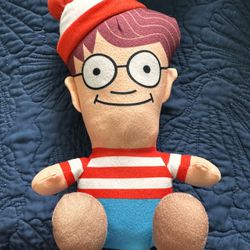  Where’s Waldo Plush Toy Factory 12” Big Head Cartoon Doll With Glasses