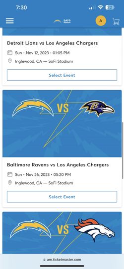 CHARGERS FOOTBALL GAME TICKETS