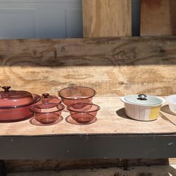 Vintage Cranberry PYREX