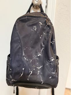 Buff Bunny Game Changer Backpack – Black Multi (Marble) Gym/Laptop Bag