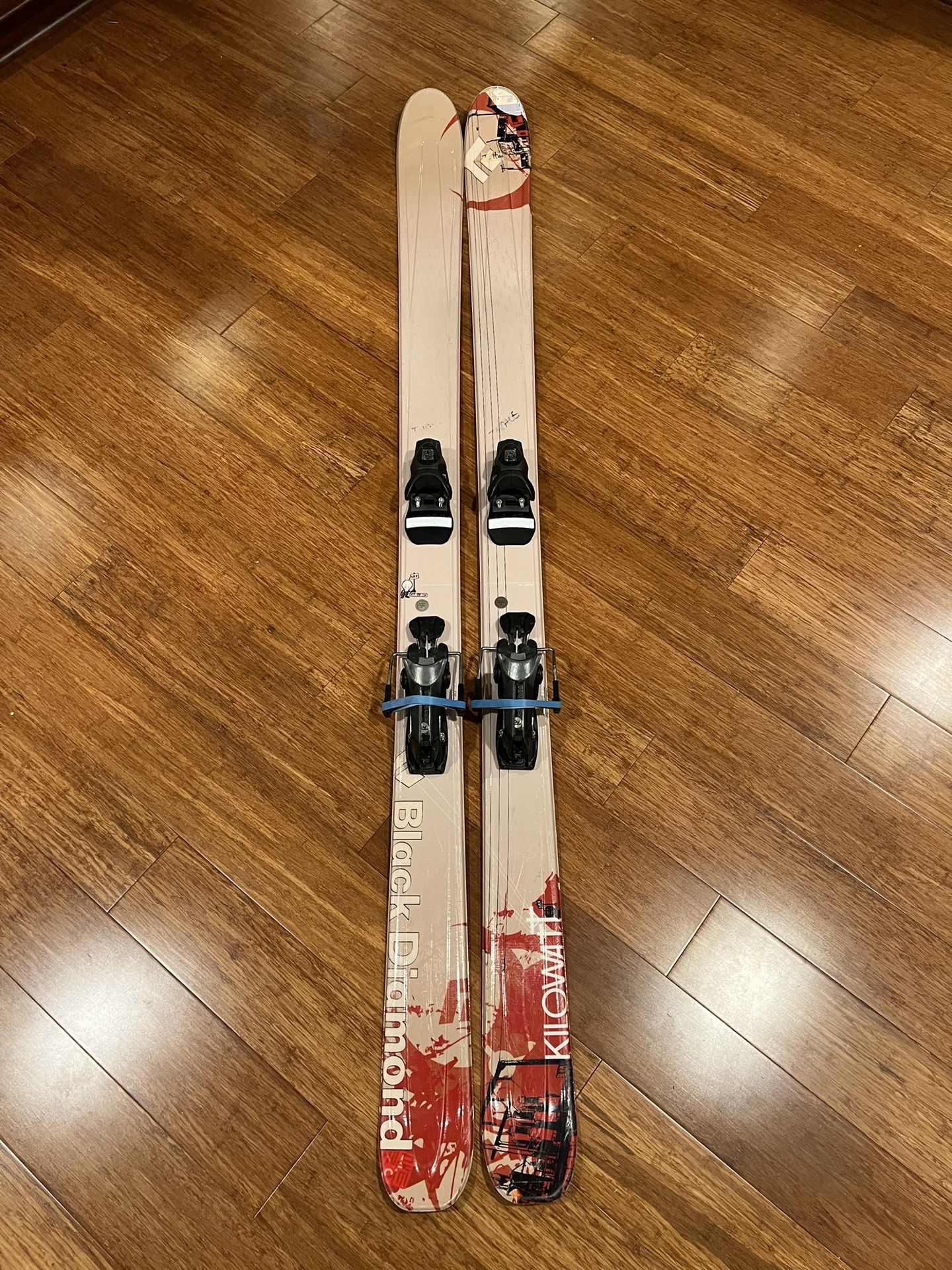 Black Diamond Kilowatt 185cm skis and Rossignol 12U bindings