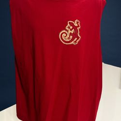 Puerto Vallarta Gecko Muscle Shirt | Red Sleeveless Yazbek 2XL Tank Top