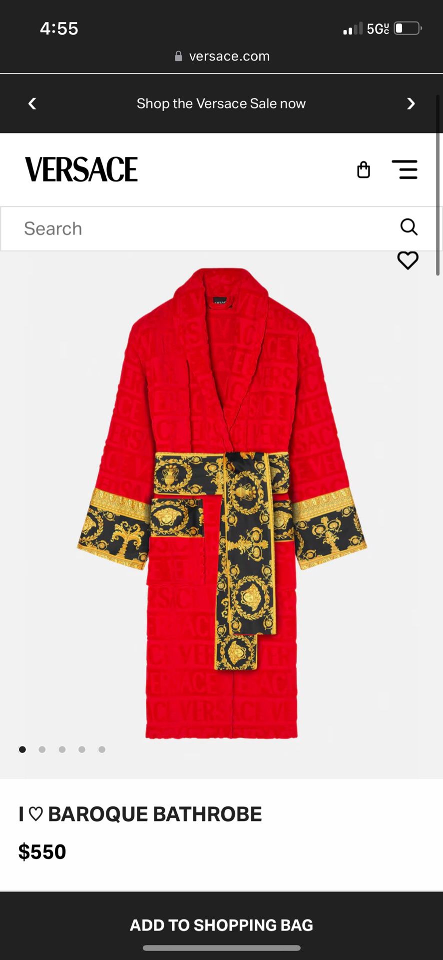 AUTHENTIC Versace Robe
