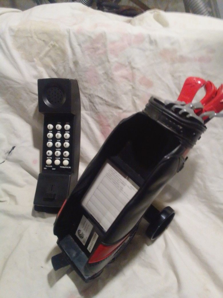 Vintage 12" Golf Bag Telephone Phone Landline-Golf Ball Push Button!untested
