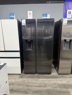 SAMSUNG BLACK STAINLESS STEEL SIDE BY SIDE REFRIGERATOR 😍