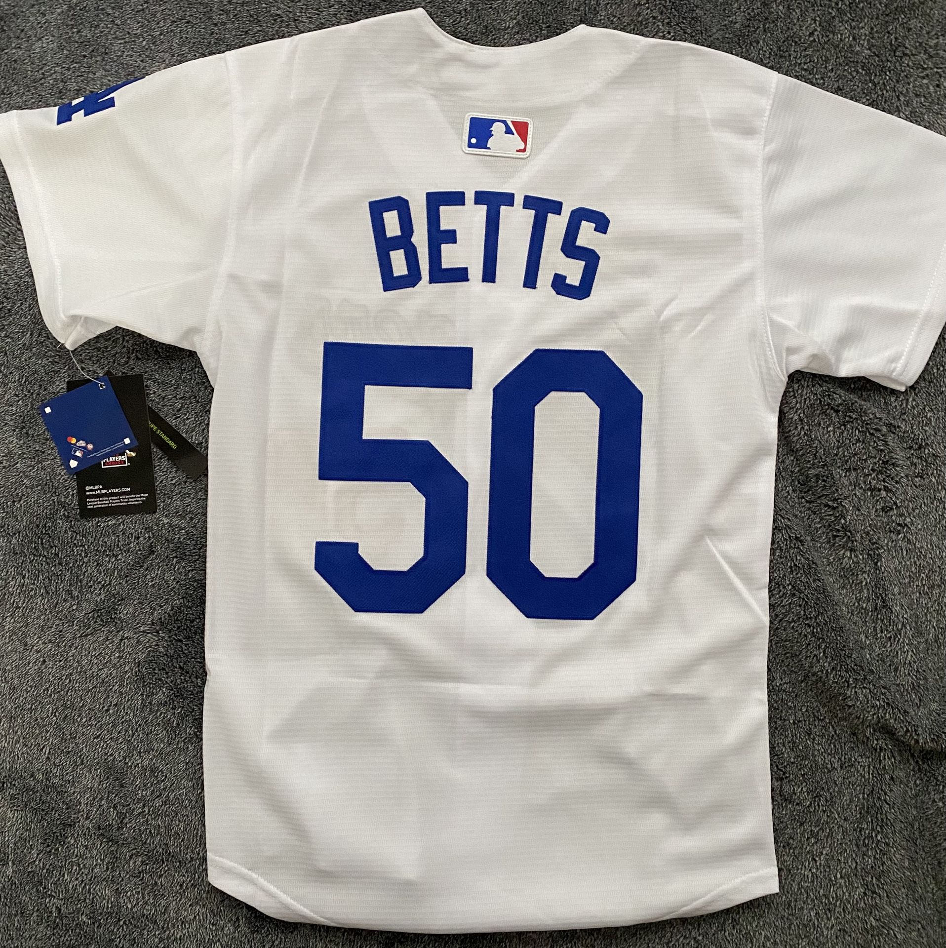 Youth and Adult White Los Angeles Dodgers Mookie Betts Jersey Stitch