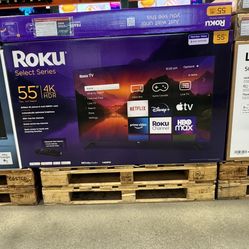 55” Roku Smart 4K Led Uhd Tv 