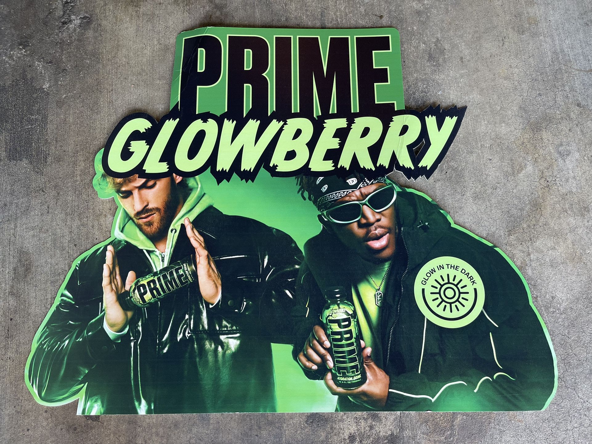 $150 Logan Paul KSI Prime Glowberry Promo Sign