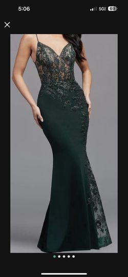 Form-fitting Dark Green Size 10 Dress