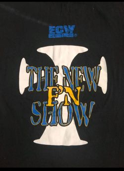 Original RARE ECW Jerry Lynn t shirt MEDIUM WWF WWE Rvd WCW vintage TNA XPW CZW ROH NXT.
Condition is Used.

Has some spray paint stains on it.

What 