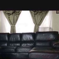 $1,175 OBO Ashley Furniture Beautiful L Shape Real Italian Leather Paid $3,500 up