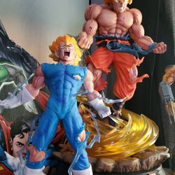 Dragon Ball Z vageta FIGUERE Statue AND goku LED STATUE