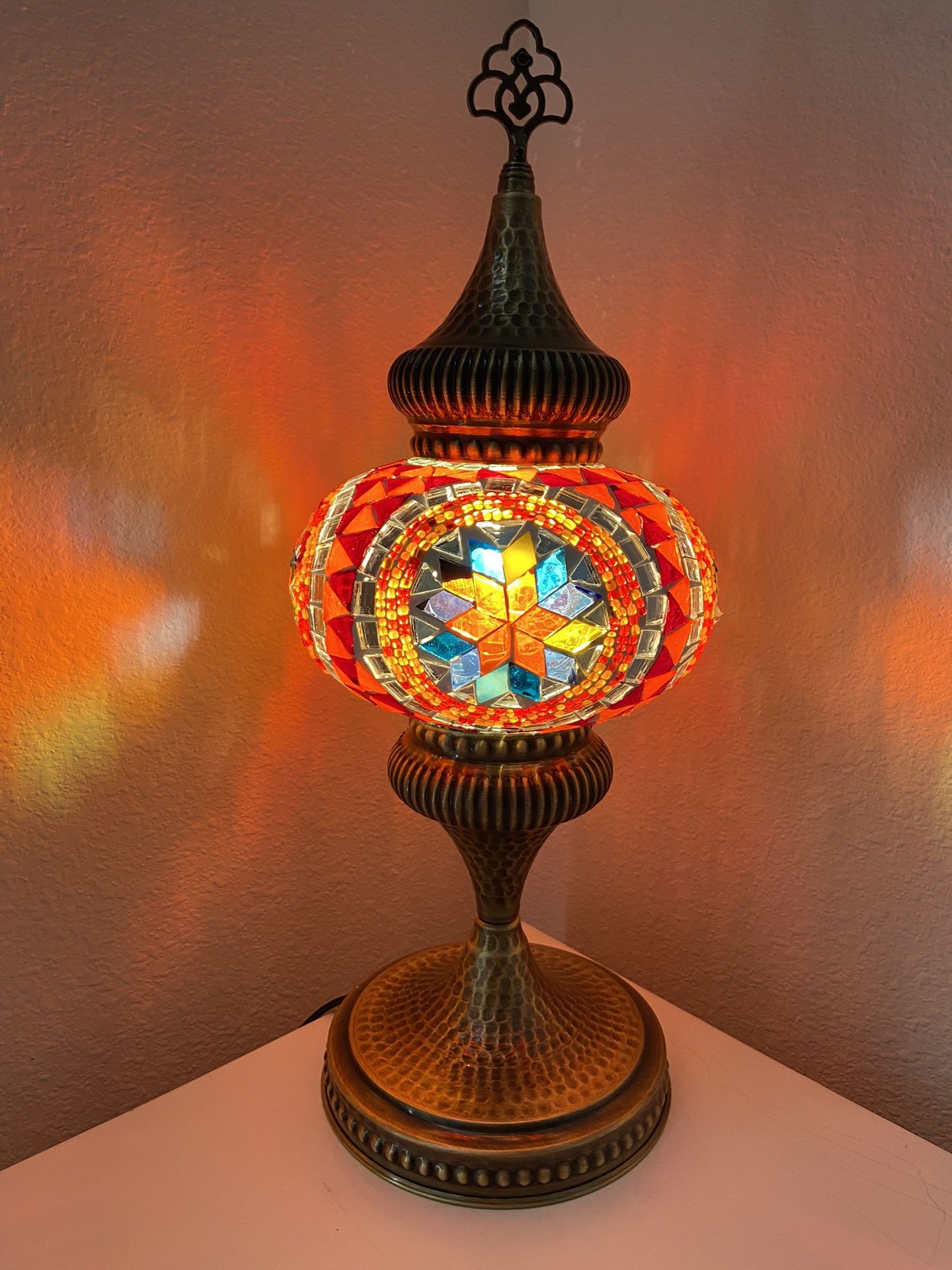 Handmade Turkish Table Lamp , Shade Lamp , Mosaic Glass