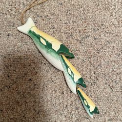 Ceramic Fish,  Food Chain 7"  Wind Chimes,