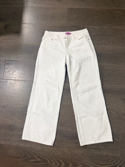 edikted baggy white jeans size medium