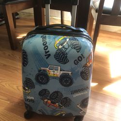 Kids Luggage Monster Trucks