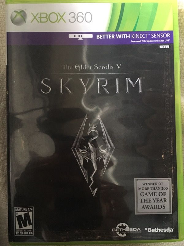 The Elder Scrolls V Skyrim Xbox 360 case game Manual