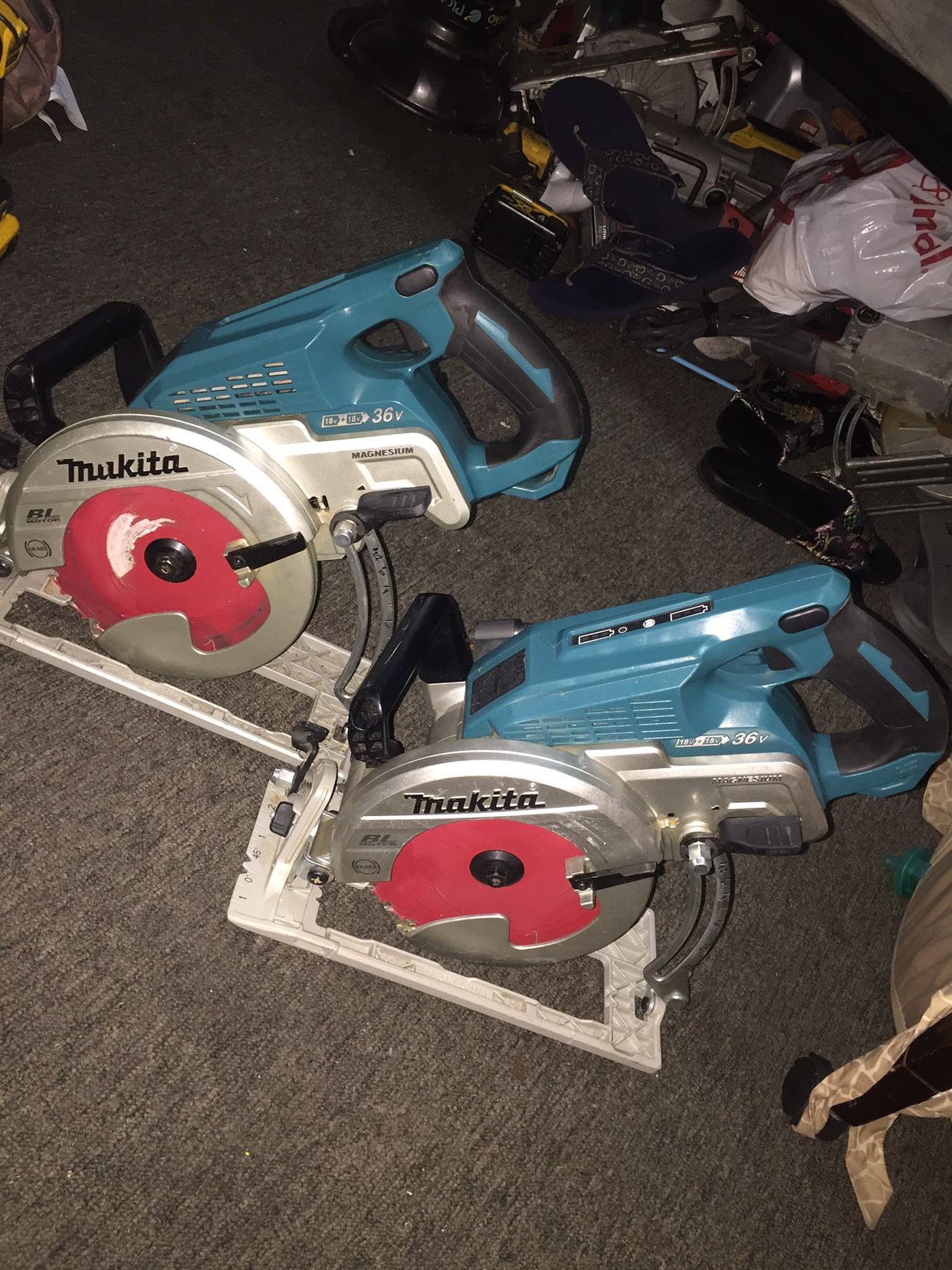 On sale 2 magnesium makita 36 V skilsaw is only tool both for $$$290 dollars or 1 makita skilsaw for $$$155 dollars firm price i have in oakland not