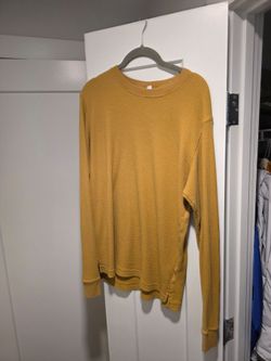 L Yellow Uniqlo Long Sleeve Shirt