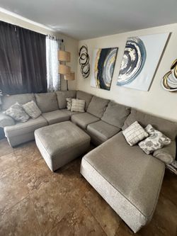 Used  U Shape Sectional with ottoman