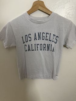 J. Galt “Los Angeles California” Cropped Tee – White