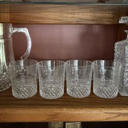 Mid Century Lausitzer Lead Crystal Whiskey Set!