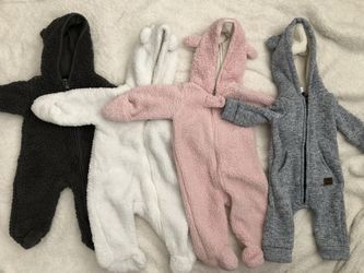 3 month / 3M Baby Fleece Footed Pajamas For Cold Weather / Winter
