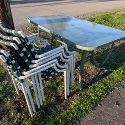 Table and chairs