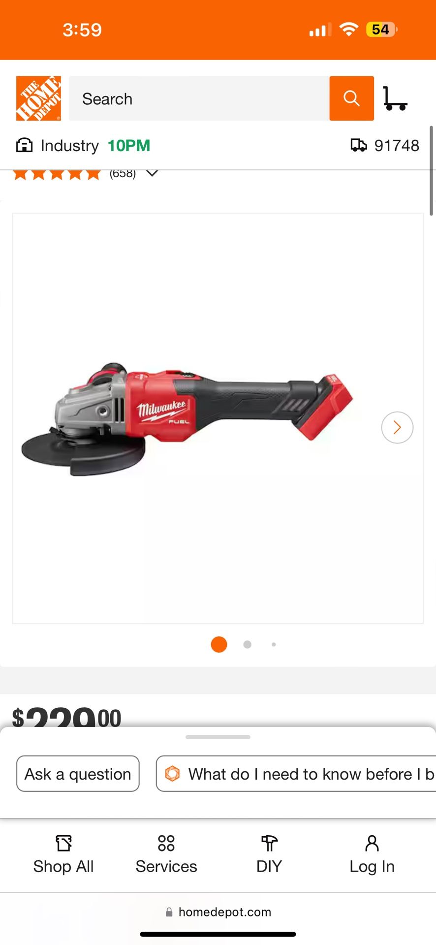 Milwaukee Grinder