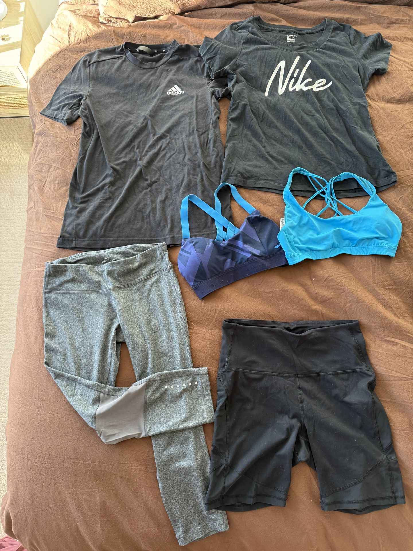 Assorted workout clothes - Brooks, Adidas, Nike