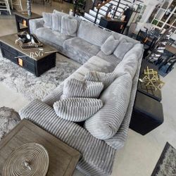 Black, Gray, Ivory, Brown Color Modular Corduroy Sectional Couch Set 🌟 Fast Delivery ⭐$39 Down Payment with Financing ⭐ 90 Days same as cash