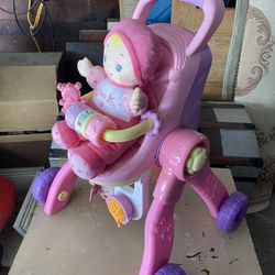 Vtech Doll Stroller Talks Sings Changes Positions