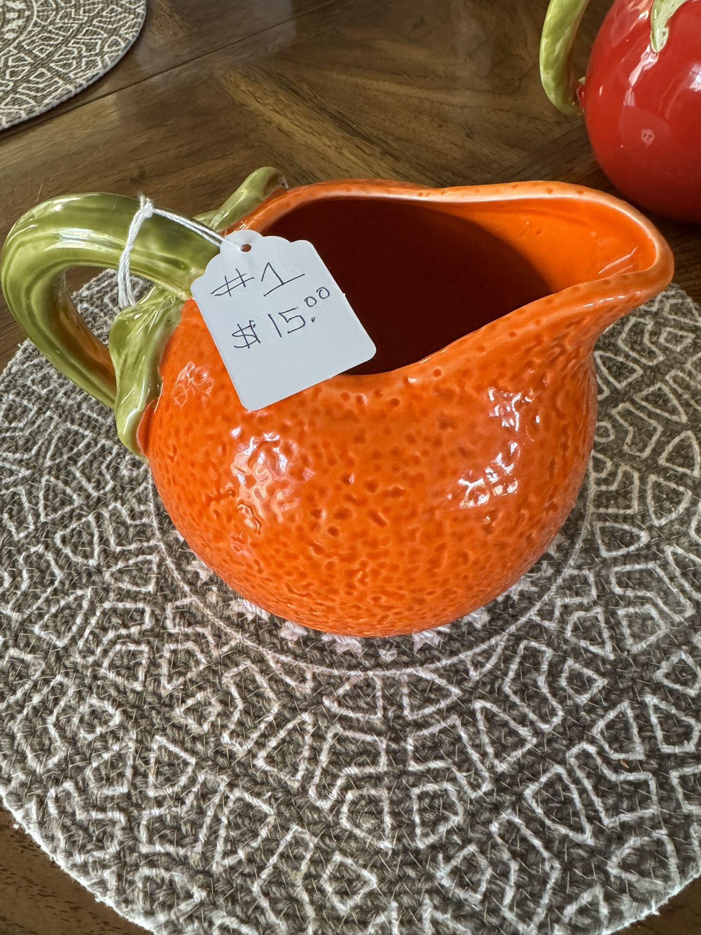 Orange Ceramic pitcher