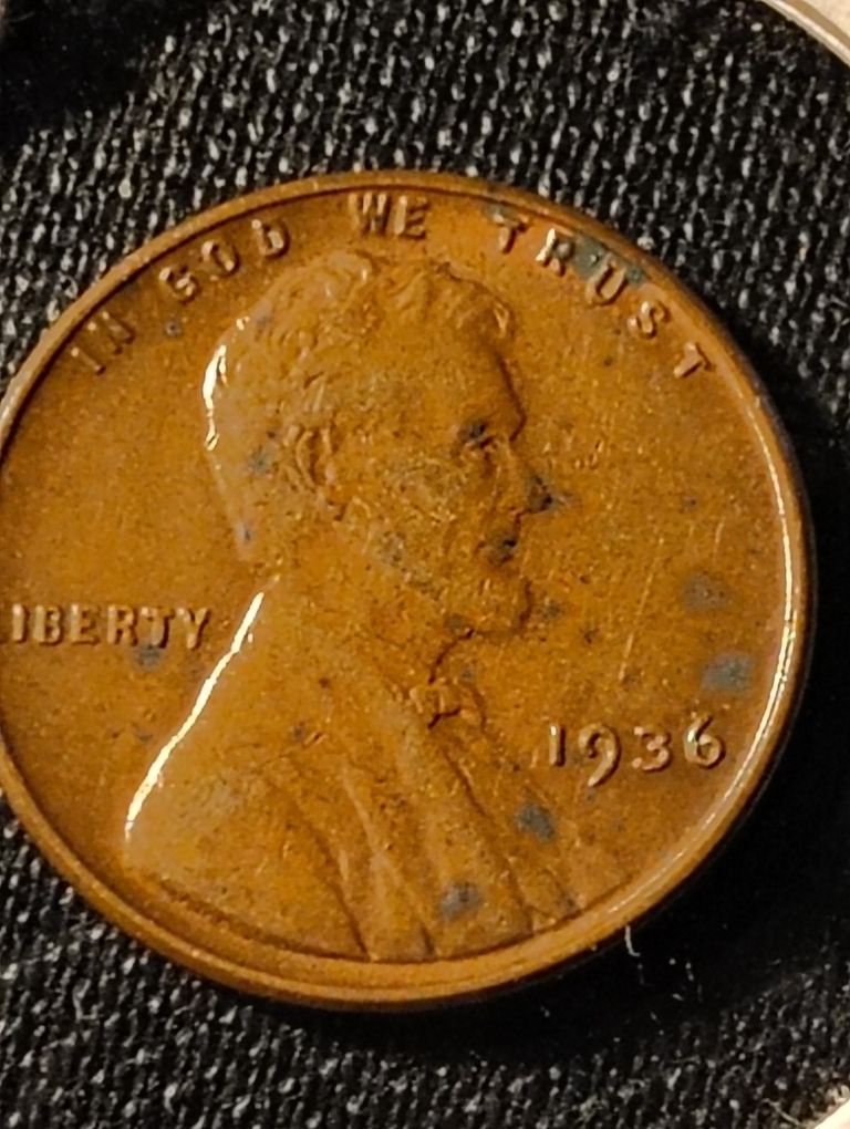 1936 No Mint Wheat Penny
