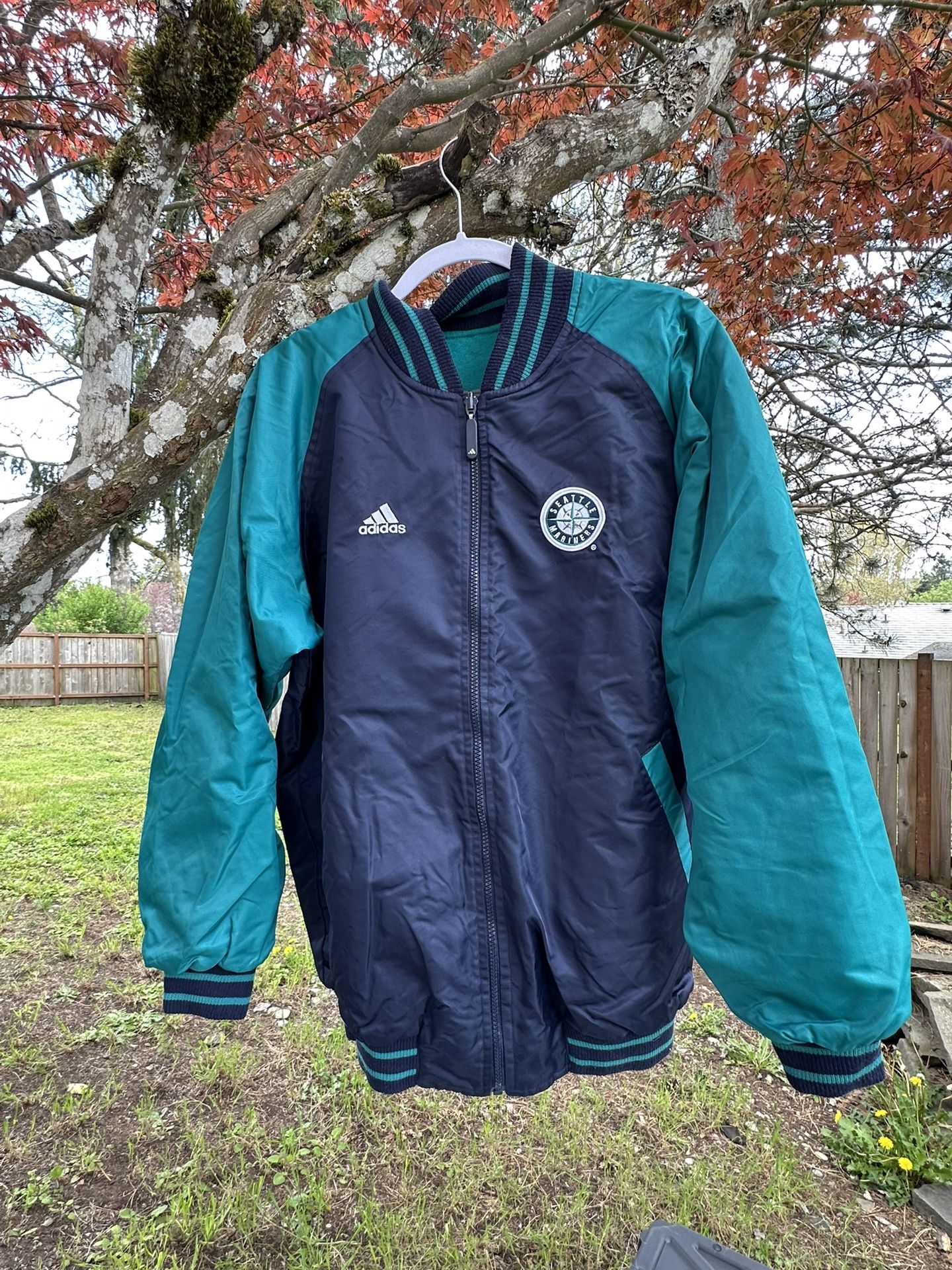 Reversible Adidas teen Size 18/20 Seattle Mariner jacket