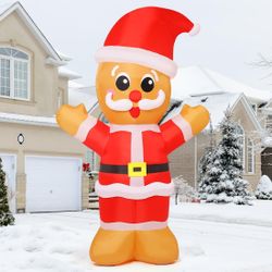 Christmas Inflatable Gingerbread Santa Clause 8FT