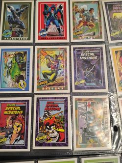 Marvel and GI Joe trading cards
