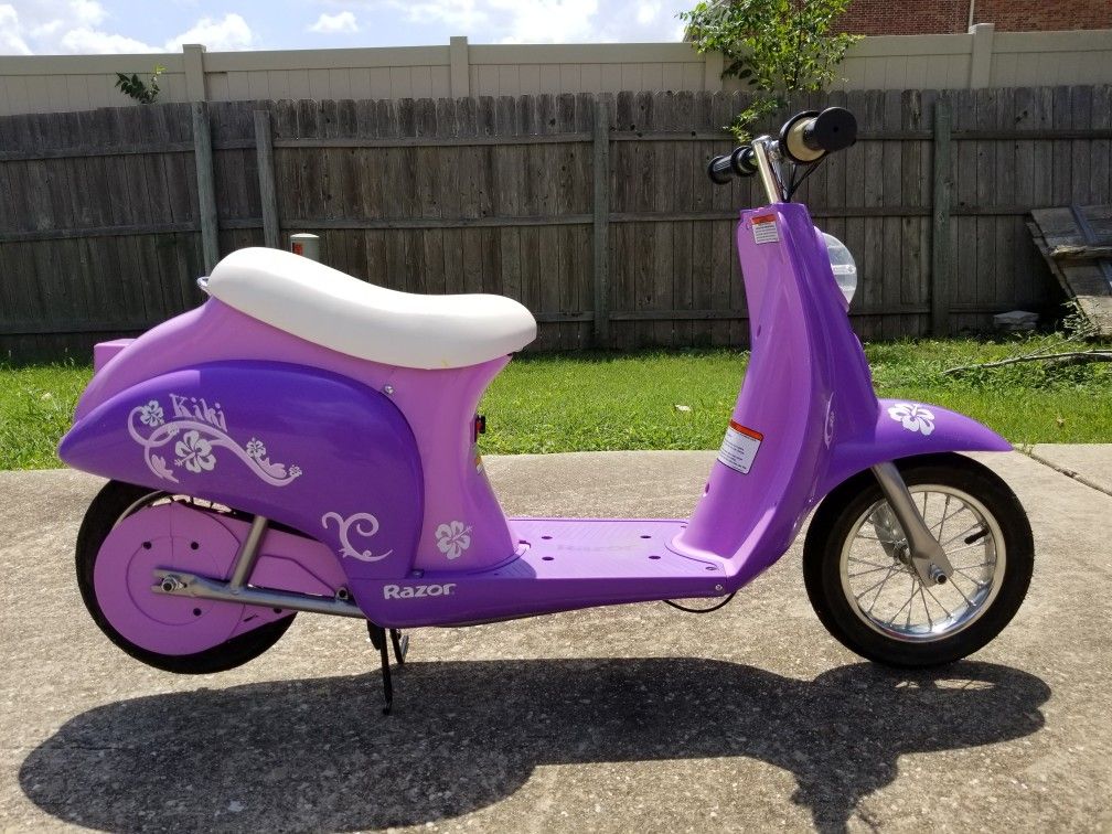 Razor Pocket Mod Euro Style Electric Scooter, w/ Rechargeable Battery and Power Cord, "Kiki" Model